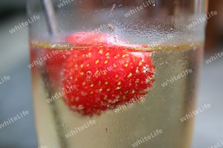 Erdbeere im Glas