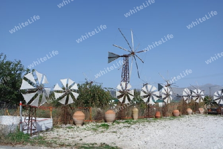Windmühlen auf der  Lasithi Hochebene