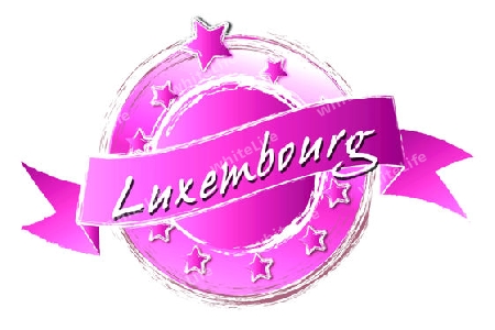 Luxembourg - Banner, Logo, Symbol im Royal Grunge Style fuer Praesentationen, Flyer, Prospekte, Internet,...