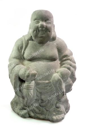 Buddhafigur auf hellem Hintergrund