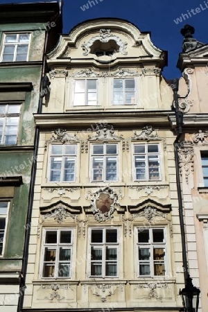 Historische Hausfassade in Prag