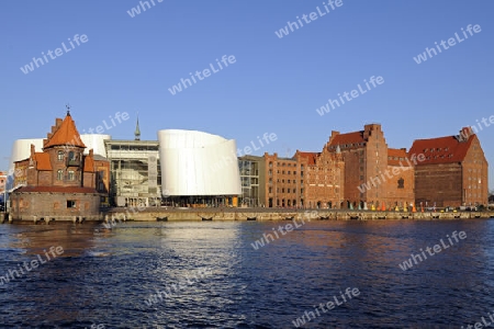 Hafenamt, Ozeaneum,  alter Hafen,  Stralsund , Unesco Weltkulturerbe, Mecklenburg Vorpommern, Deutschland, Europa , oeffentlicher Grund