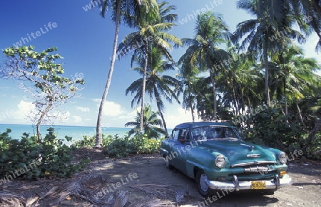 a beach near the Village of Baracoa on Cuba in the caribbean sea.
