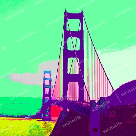 Golden Gate Bridge - violett