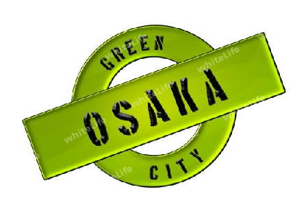 GREEN CITY OSAKA - Zeichen, Symbol, Banner fuer Prospekte, Flyer, Internet, ...