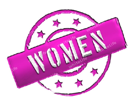 Sign, symbol, stamp or icon for your presentation, for websites and many more named WOMEN