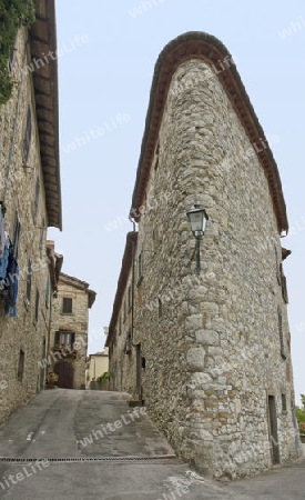 architectural scenery of a small town named Radda in the Chianti region (Tuscany, Italy)
