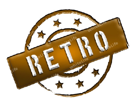 Sign, symbol, stamp or icon for your presentation, for websites and many more named RETRO