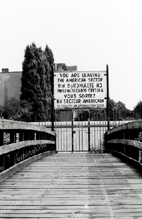 Sektorengrenze mit Berliner Mauer, 80er Jahre