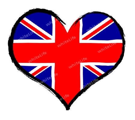 United Kingdom - The beloved country as a symbolic representation as heart - Das geliebte Land als symbolische Darstellung als Herz