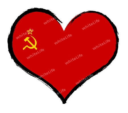 USSR - The beloved country as a symbolic representation as heart - Das geliebte Land als symbolische Darstellung als Herz