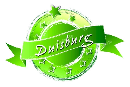 DUISBURG - Banner, Logo, Symbol im Royal Grunge Style fuer Praesentationen, Flyer, Prospekte, Internet,...