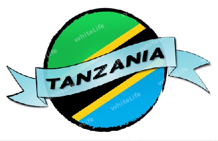 Tanzania - your country shown as illustrated banner for your presentation or as button...