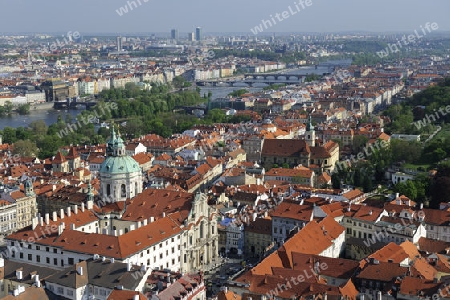 Blick ueber die Altstadt vom Prag,  UNESCO-Weltkulturerbe, Tschechien, Tschechische Republik, Europa