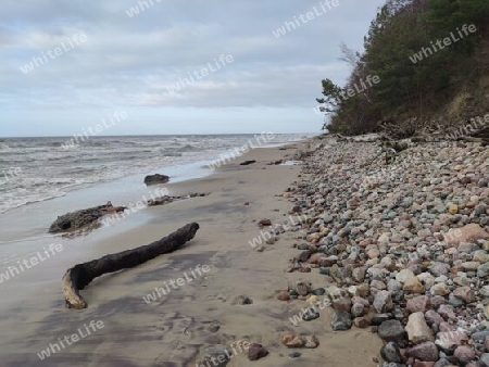 Strand der Natur überlassen. Nationalpark Wolin