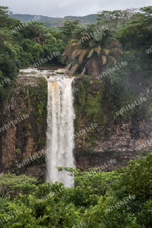 Der Wasserfall von Chamarel an einem regnerischen Tag
