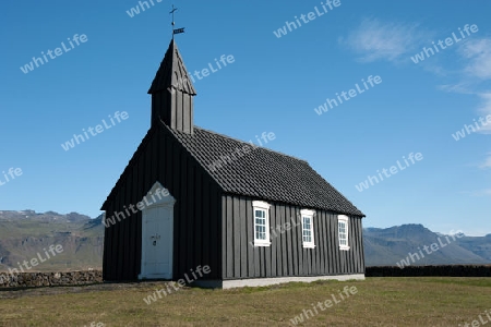 Der Nordwesten Islands, die Kirche von Budir auf der S?dseite der Halbinsel Sn?fellsnes