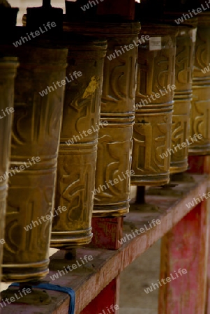 Gebetstrommel im Ganda Monastery