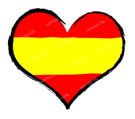 Spain - The beloved country as a symbolic representation as heart - Das geliebte Land als symbolische Darstellung als Herz