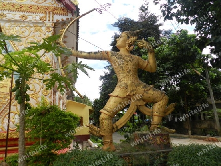 Laotische Tempelfigur