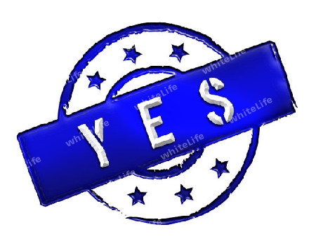 Sign and stamp for your presentation, for websites and many more named YES