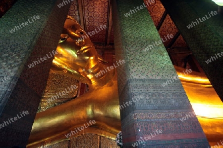 Die Tempelanlage des Wat Pho in Banglamphu in Bangkok der Hauptstadt von Thailand in Suedostasien