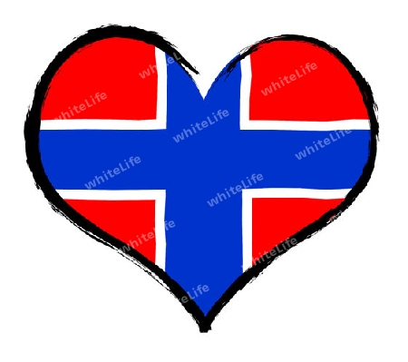 Norway - The beloved country as a symbolic representation as heart - Das geliebte Land als symbolische Darstellung als Herz