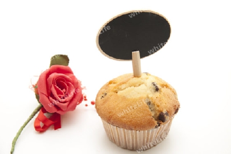Muffin mit Rose