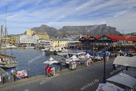 Victoria und Alfred Waterfront, touristisches Zentrum, im Hintergrund der Tafelberg,  Kapstadt, West Kap, Western Cape, S?dafrika, Afrika