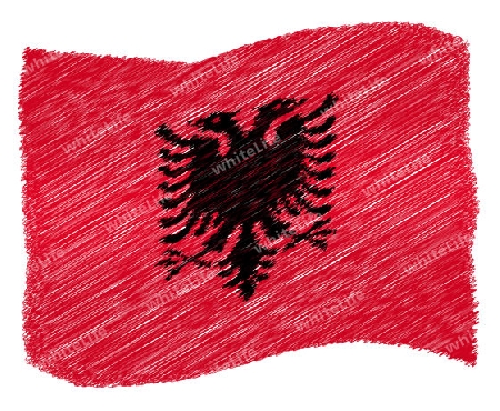 Albania - The beloved country as a symbolic representation as heart - Das geliebte Land als symbolische Darstellung als Herz