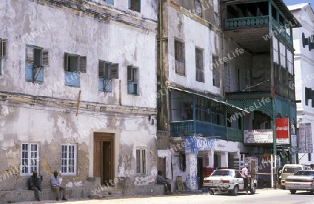 Die Altstadt von Stone Town  oder Zanzibar Town der Hauptstadt der Insel Sansibar im Indischen Ozean in Tansania in Ostafrika