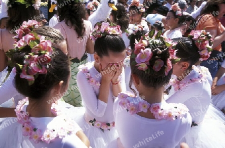Das traditionelle Fruehlings Blumenfest in der Hauptstadt Funchal auf der Insel Madeira im Atlantischen Ozean