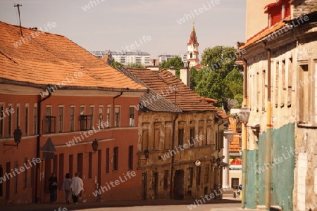 The old Town of the City Vilnius  in the Baltic State of Lithuania,  