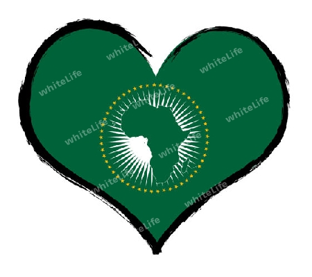 Africa - The beloved country as a symbolic representation as heart - Das geliebte Land als symbolische Darstellung als Herz