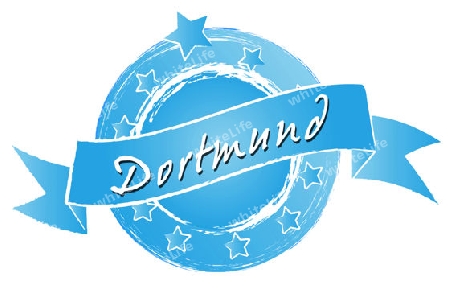 DORTMUND - Banner, Logo, Symbol im Royal Grunge Style fuer Praesentationen, Flyer, Prospekte, Internet,...
