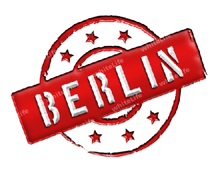 Sign and stamp for your presentation, for websites and many more named BERLIN