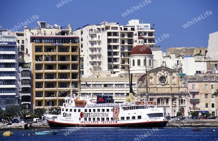 The City quater of Sliema in the city of Valletta on Malta in Europe.