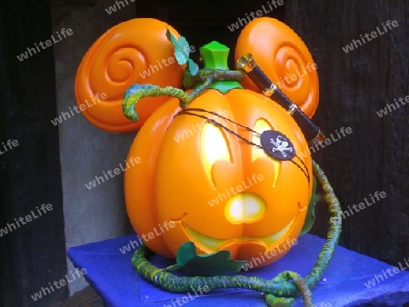 Disneyland Paris Halloween 2008 pumpklin k?rbis mickey mouse pirat