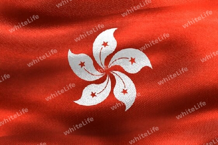 Hong Kong flag - realistic waving fabric flag