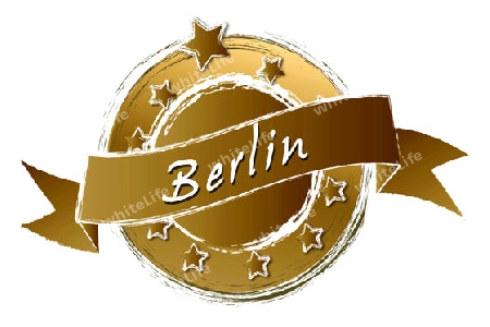 Berlin - Banner, Logo, Symbol im Royal Grunge Style fuer Praesentationen, Flyer, Prospekte, Internet,...