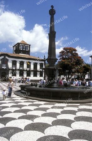 Die Altstadt im Stadtzentrum von Funchal auf der Blumeninsel Madeira, Portugal.  
