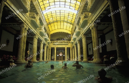 Das Gellert Bad im Gellert Palace Hotel  in Budapest der Hauptstadt von Ungarn in Osteuropa..