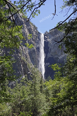 Bridaveil Fall im Yosemite Nationalpark, Kalifornien, USA