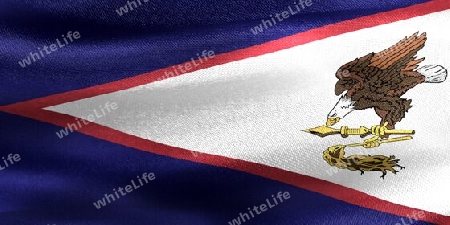 American Samoa flag - realistic waving fabric flag