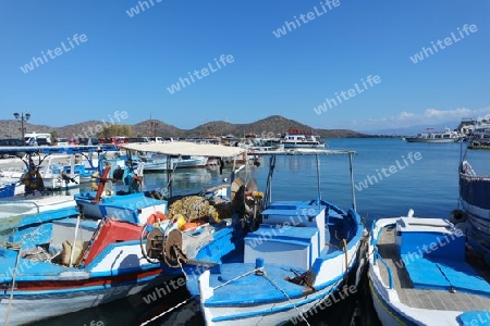 Fischerboote in Elounda, Kreta