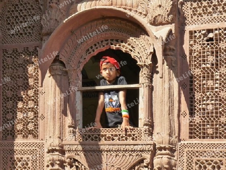 Indien, Jodpur - Junge im Fort Meherangarh