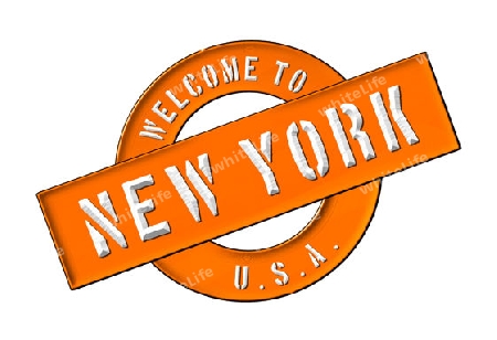 Illustration of WELCOME TO NEW YORK as Banner for your presentation, website, inviting...