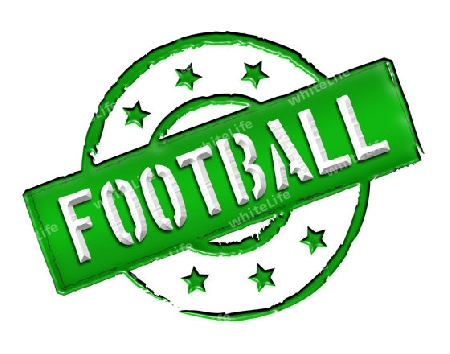 Sign, symbol, stamp or icon for your presentation, for websites and many more named FOOTBALL