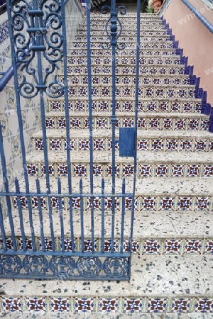 Bunte Mosaik Treppe