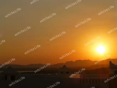 Sonnenuntergang Sharm el Sheik vom Hotel Sharm Plaza aus